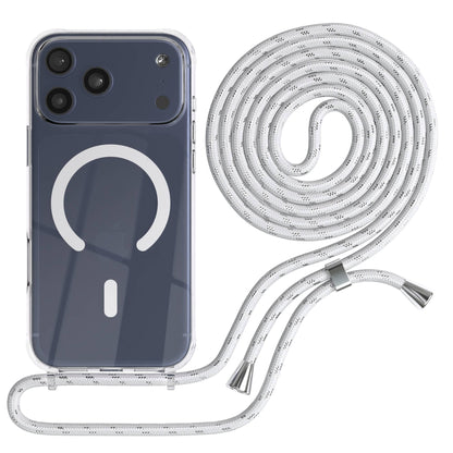 Transparente iPhone 17 Pro Max Schutzhülle mit verstellbarer Handykette und MagSafe 
