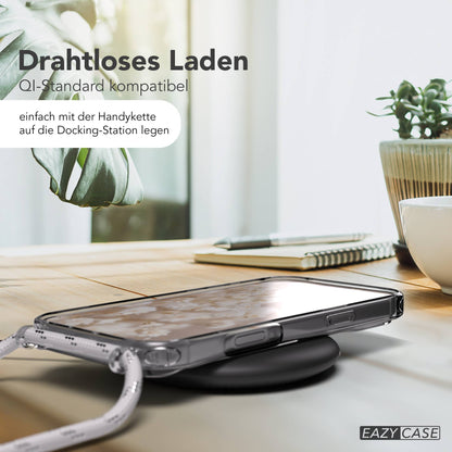 Transparente iPhone 17 Pro Max Schutzhülle mit verstellbarer Handykette und MagSafe 