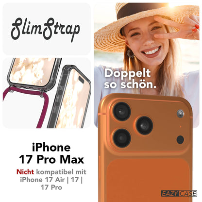 Transparente iPhone 17 Pro Max Schutzhülle mit verstellbarer Handykette und MagSafe 